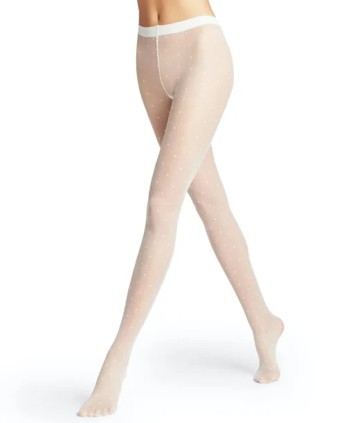 FALKE Dot 15 DEN dames panty, white