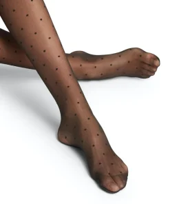 FALKE Dot 15 DEN dames panty, black