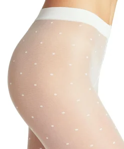 FALKE Dot 15 DEN dames panty, white