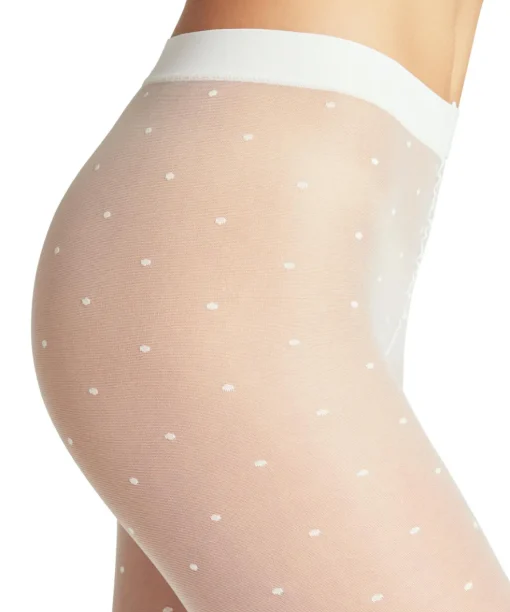 FALKE Dot 15 DEN dames panty, white
