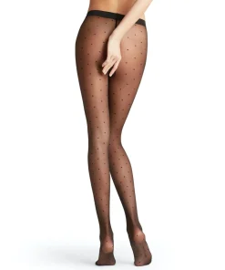 FALKE Dot 15 DEN dames panty, black