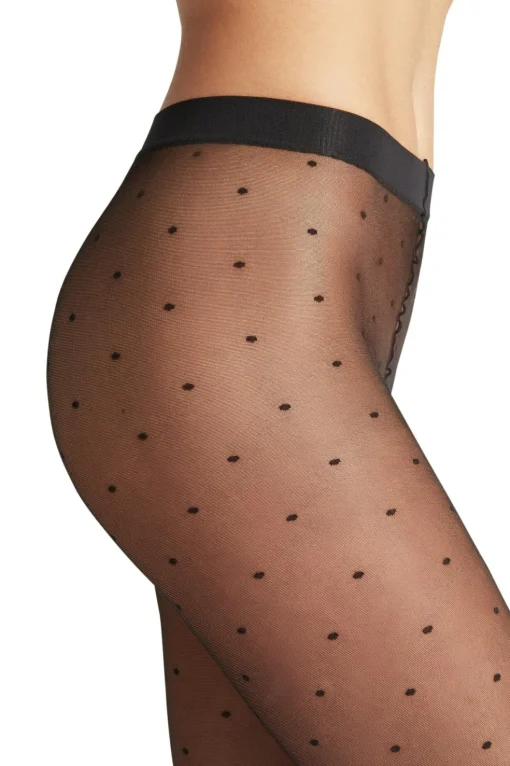 FALKE Dot 15 DEN dames panty, black