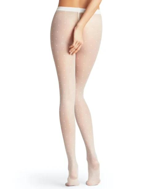 FALKE Dot 15 DEN dames panty, white