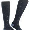 FALKE Dot heren kniekousen, blauw (dark navy)