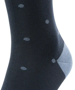 FALKE Dot heren kniekousen, blauw (dark navy)