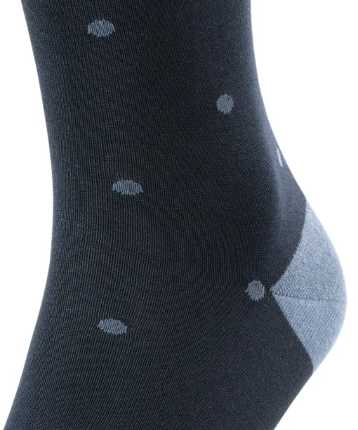 FALKE Dot heren kniekousen, blauw (dark navy)