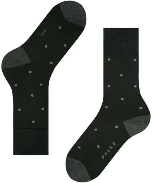 FALKE Dot herensokken, antraciet grijs (anthracite mel.)