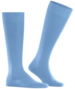 FALKE Energizing Cotton heren kniekousen, blauw (cornflower blue)