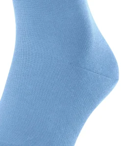 FALKE Energizing Cotton heren kniekousen, blauw (cornflower blue)