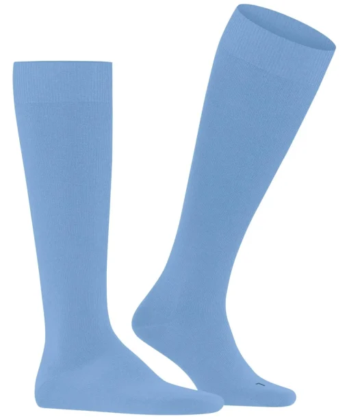 FALKE Energizing Wool heren kniekousen, blauw (cornflower blue)