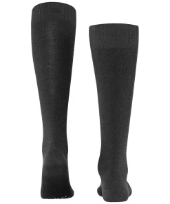 FALKE Energizing Wool heren kniekousen, antraciet (anthra.mel)