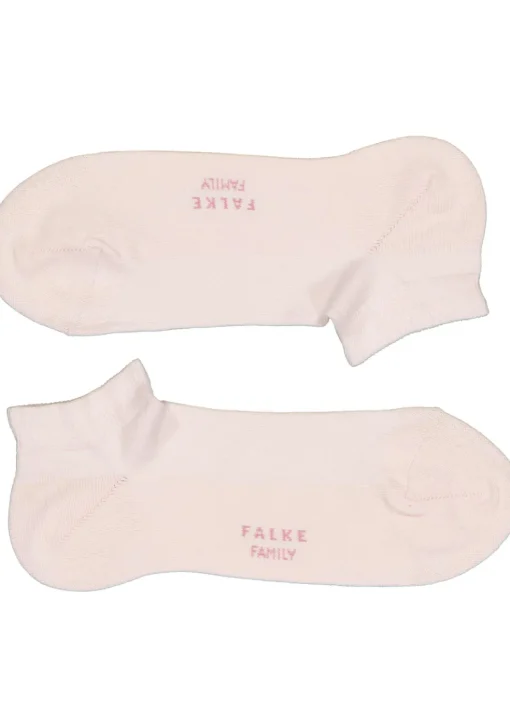 FALKE Family dames enkelsokken, katoen, roze (light pink)