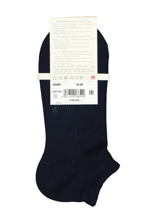 FALKE Family dames enkelsokken, katoen, donker marine blauw (marine)