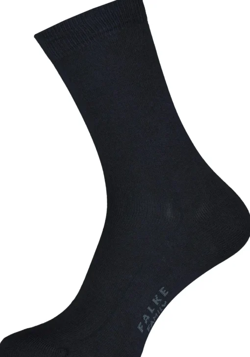 FALKE Family damessokken, katoen, donker marine blauw (dark navy)
