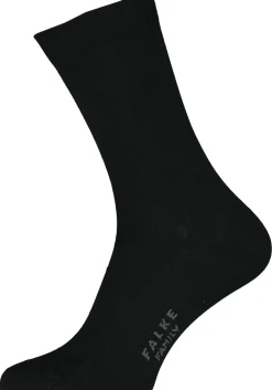FALKE Family damessokken, katoen, zwart (black)
