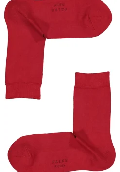 FALKE Family damessokken, katoen, rood (scarlet)