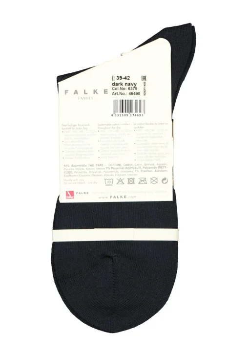 FALKE Family damessokken, katoen, donker marine blauw (dark navy)