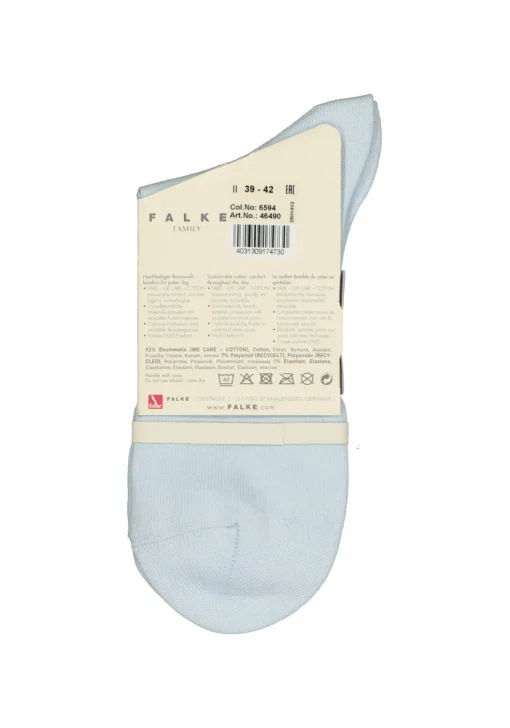 FALKE Family damessokken, katoen, lichtblauw (light blue)