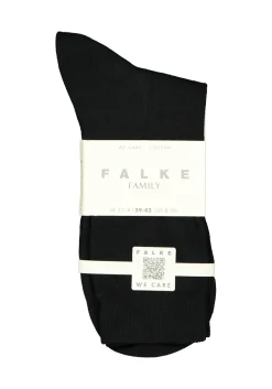 FALKE Family damessokken, katoen, zwart (black)