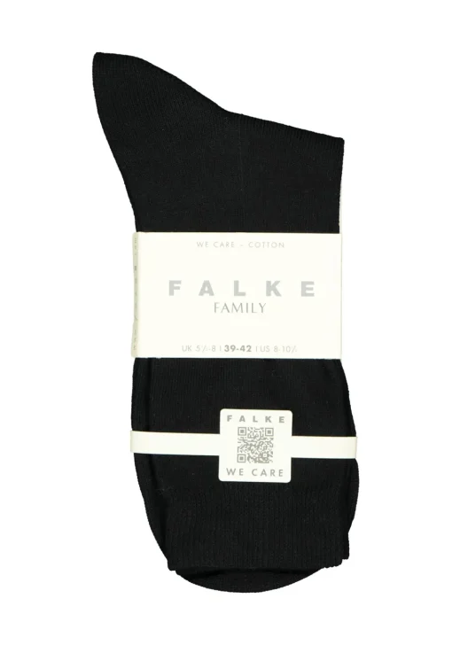 FALKE Family damessokken, katoen, zwart (black)
