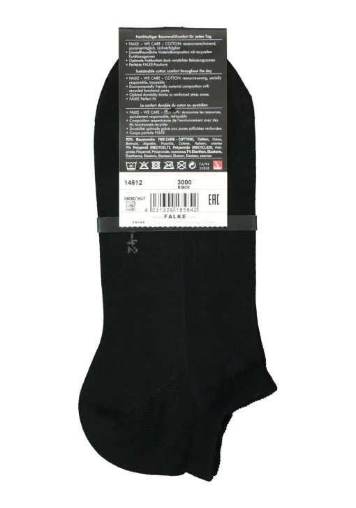 FALKE Family heren enkelsokken, zwart (black)