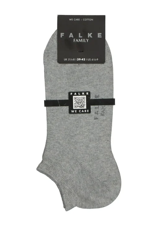FALKE Family heren enkelsokken, lichtgrijs (light grey melange)