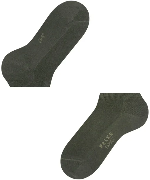 FALKE Family heren enkelsokken, groen (military)