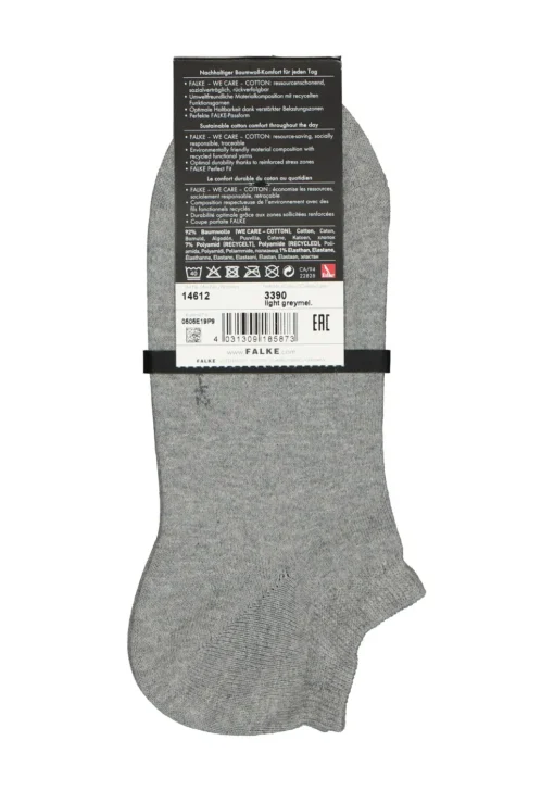 FALKE Family heren enkelsokken, lichtgrijs (light grey melange)