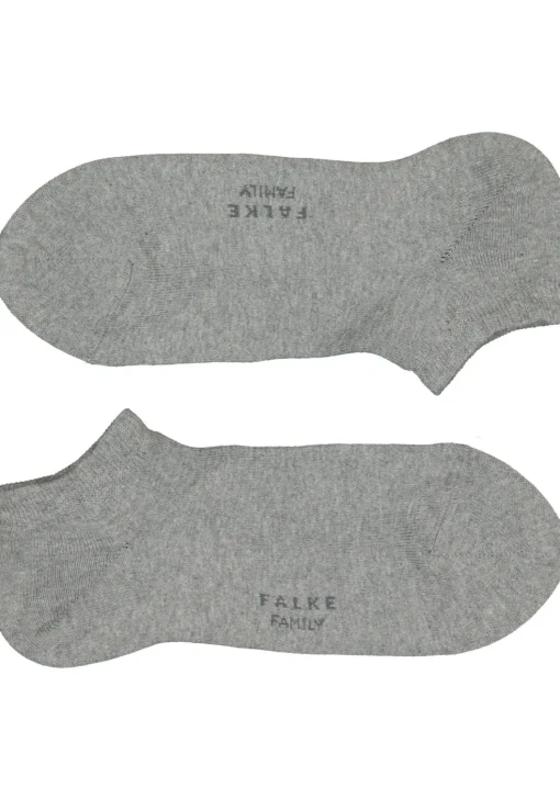 FALKE Family heren enkelsokken, lichtgrijs (light grey melange)
