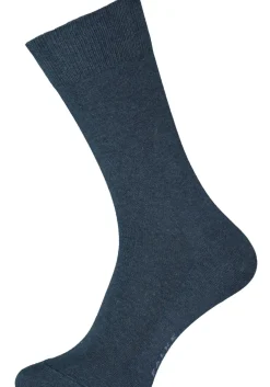 FALKE Family herensokken, marine blauw melange (navy melange)