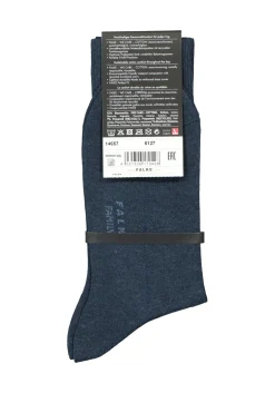 FALKE Family herensokken, marine blauw melange (navy melange)