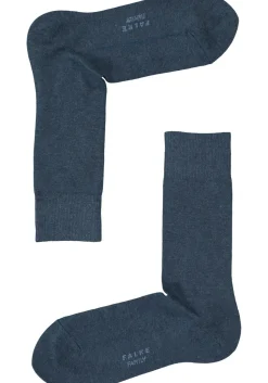 FALKE Family herensokken, marine blauw melange (navy melange)