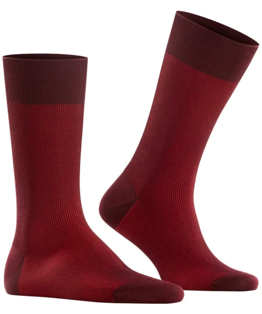 FALKE Fine Shadow herensokken, donkerrood (barolo)