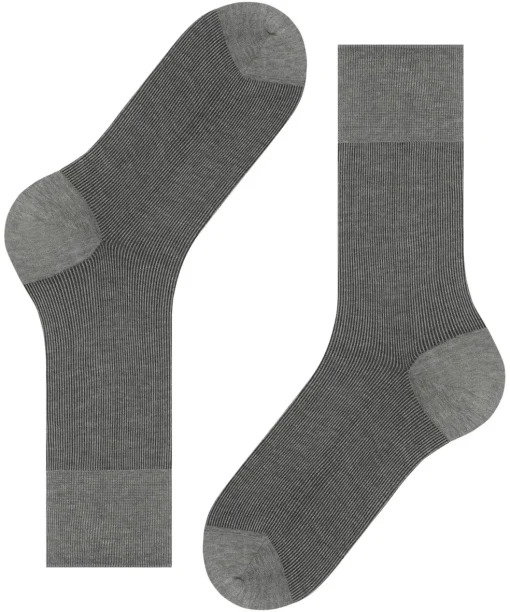 FALKE Fine Shadow herensokken, grijs melange (steel melangeange)