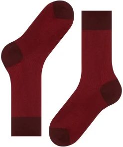 FALKE Fine Shadow herensokken, donkerrood (barolo)