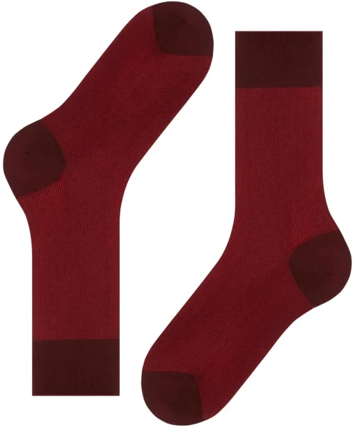 FALKE Fine Shadow herensokken, donkerrood (barolo)