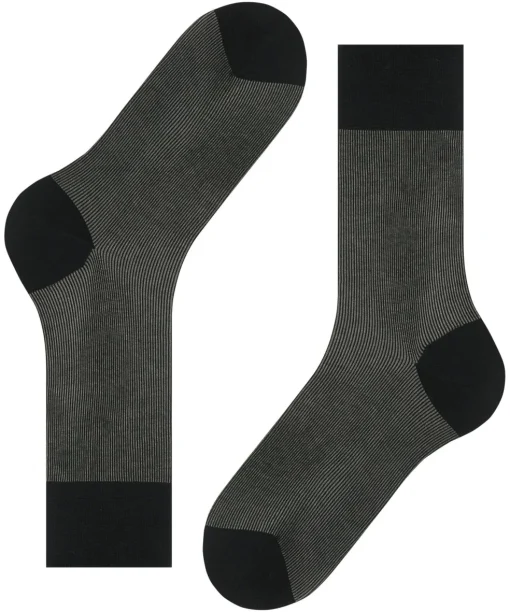 FALKE Fine Shadow herensokken, zwart (black-mix)