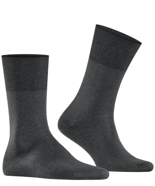 FALKE Firenze herensokken, antraciet (anthracite mel.)