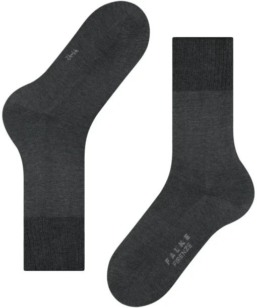 FALKE Firenze herensokken, antraciet (anthracite mel.)