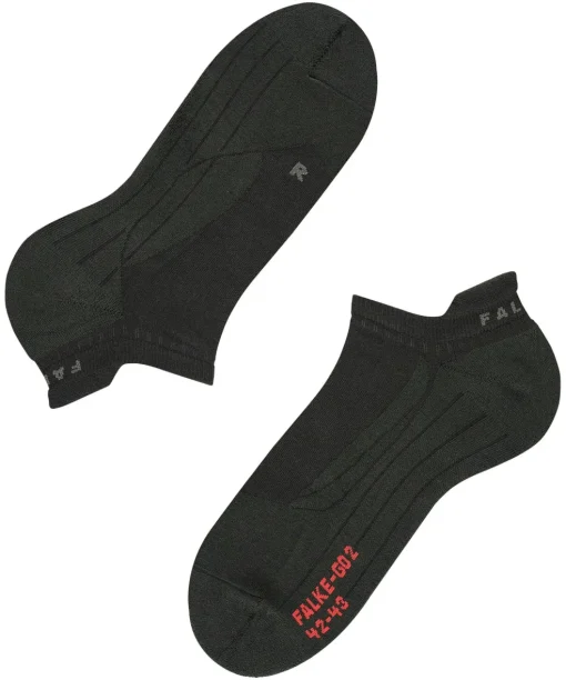 FALKE GO2 Invisible heren Golf kousenvoetjes, zwart (black)