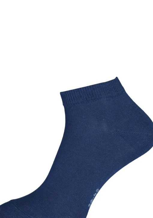 FALKE Happy dames enkelsokken (2-pack), katoen, kobalt blauw (royal blue)
