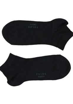 FALKE Happy dames enkelsokken (2-pack), katoen, donker marine blauw (dark navy)