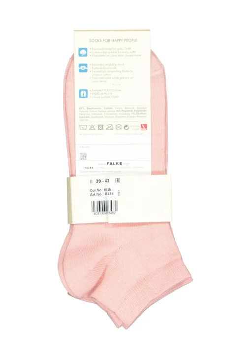 FALKE Happy dames enkelsokken (2-pack), katoen, roze (blossom)