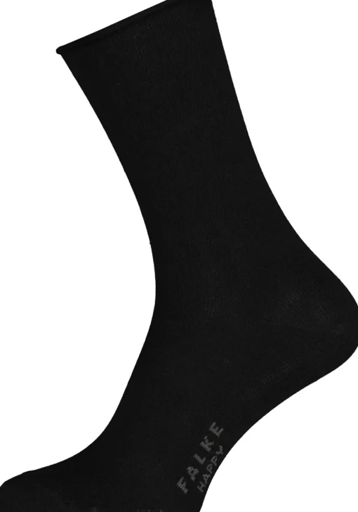 FALKE Happy damessokken (2-pack), katoen, zwart (black)