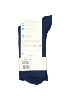 FALKE Happy damessokken (2-pack), katoen, kobalt blauw (royal blue)