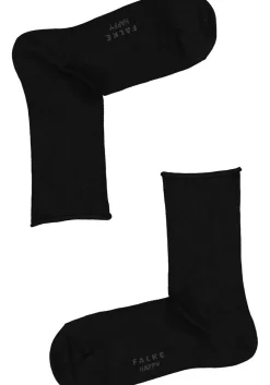 FALKE Happy damessokken (2-pack), katoen, zwart (black)