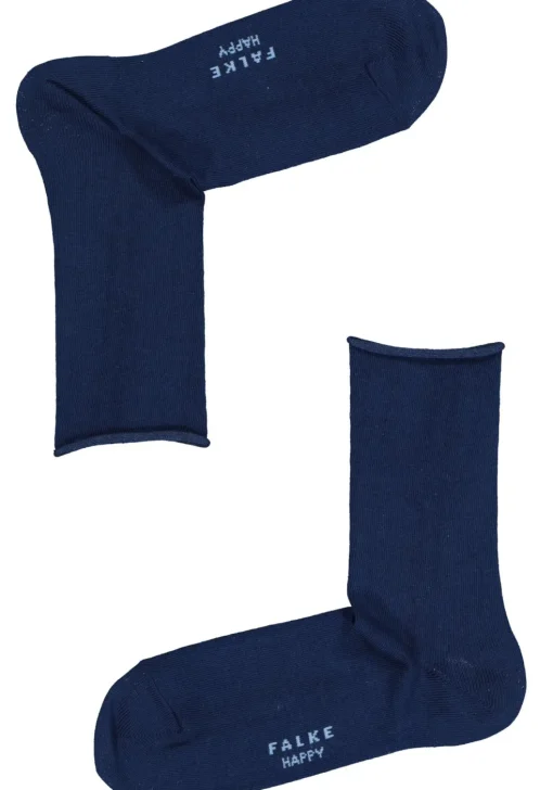 FALKE Happy damessokken (2-pack), katoen, kobalt blauw (royal blue)