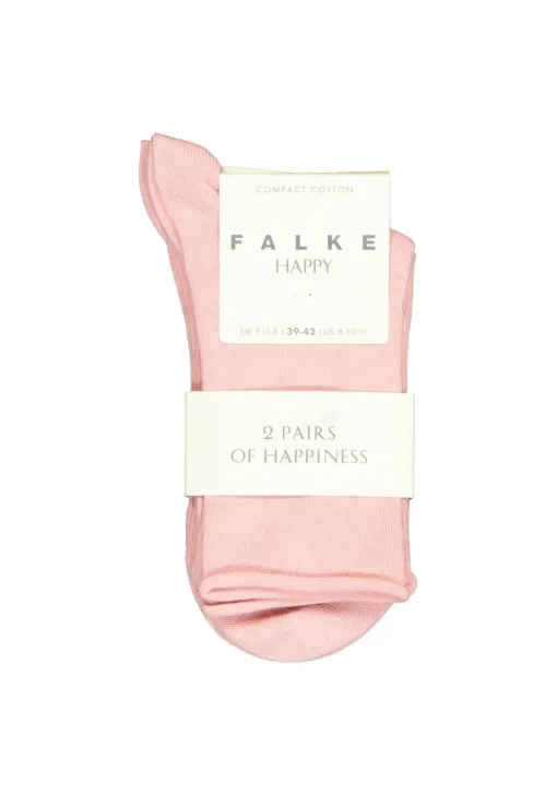FALKE Happy damessokken (2-pack), katoen, roze (blossom)