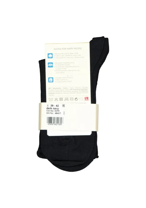 FALKE Happy damessokken (2-pack), katoen, donker marine blauw (dark navy)