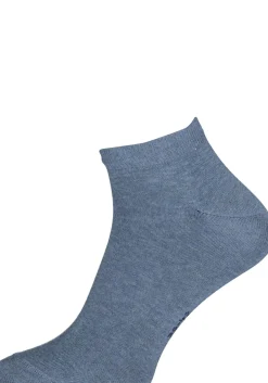 FALKE Happy heren enkelsokken (2-pack), jeansblauw (light denim)